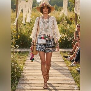 Clover Canyon Floral and Stripe Dress